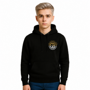 Gildy Black Hoodie With Text | Official Merch